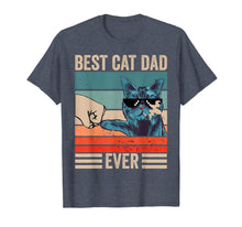 Load image into Gallery viewer, Vintage Best Cat Dad Ever Bump Fist father&#39;s day Gifts T-Shirt-339323
