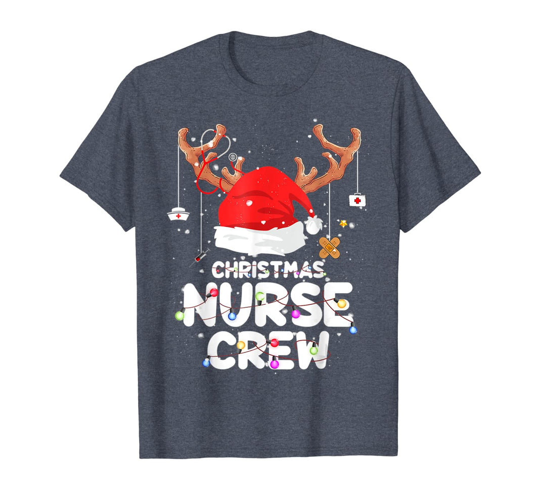Christmas Nurse Crew Santa Hat Reindeer Merry Christmas gift T-Shirt