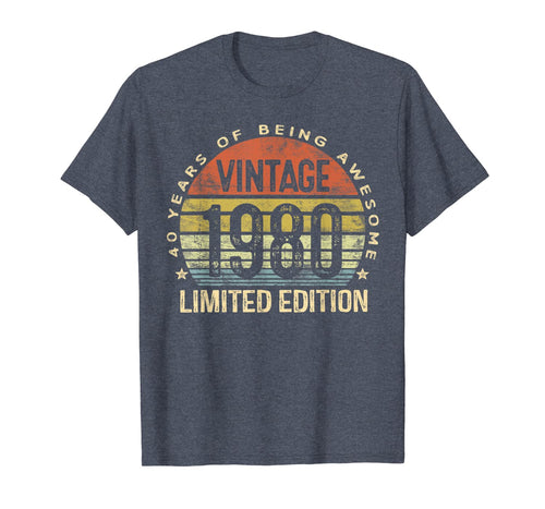 40 Year Old Gifts Vintage 1980 Limited Edition 40th Birthday T-Shirt-210554