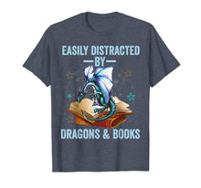 Load image into Gallery viewer, Easily Distracted By Dragons And Books kids men women gift T-Shirt-1266507
