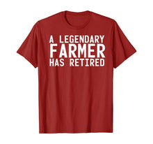 Load image into Gallery viewer, A LEGENDARY FARMER HAS RETIRED Funny Retirement Farming Gift T-Shirt
