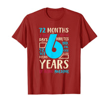 Load image into Gallery viewer, 6th Birthday Gift Son Daughter Age Six 6 Year Old Boys Girls T-Shirt
