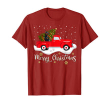 Load image into Gallery viewer, Red Truck Merry Christmas Tree Doberman Christmas T-Shirt
