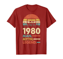 Load image into Gallery viewer, Vintage 1980 Made in 1980 40th birthday 40 years old Gift T-Shirt-356317
