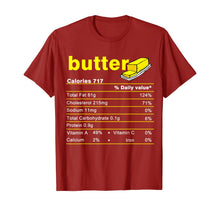 Load image into Gallery viewer, Butter Nutrition Facts Funny Thanksgiving Christmas food T-Shirt
