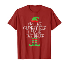 Load image into Gallery viewer, I'm The Oldest Elf I Make The Rules T Shirt
