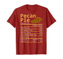 Load image into Gallery viewer, Pecan Pie Nutrition Facts Thanksgiving Costume Christmas T-Shirt
