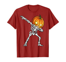 Load image into Gallery viewer, Dabbing Skeleton Pumpkin Halloween Men Dab Dance Costume T-Shirt
