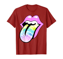 Load image into Gallery viewer, Lavender Rose Lips Tie Dye Tongue Out Pastel Spring T-Shirt-477390
