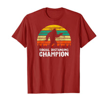 Load image into Gallery viewer, Social Distancing Champion Funny Bigfoot Vintage Retro T-Shirt-380949
