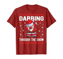 Load image into Gallery viewer, Dabbing through the Snow Boys Shirt Christmas Dabbing Santa T-Shirt
