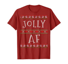 Load image into Gallery viewer, Jolly AF Ugly Sweater Tee Xmas Merry Christmas Holidays Gift T-Shirt
