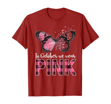 Load image into Gallery viewer, In October We Wear Pink - Breast Cancer Awareness Butterfly  T-Shirt
