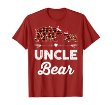 Load image into Gallery viewer, Uncle Bear Red Plaid Christmas Pajama Matching Family Gift T-Shirt
