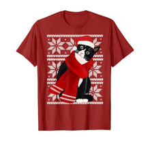 Load image into Gallery viewer, Ugly Christmas Black Cat Santa Hat Scarf Holiday Cute Gift T-Shirt
