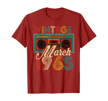 Load image into Gallery viewer, March 1965 Limited Edition Vintage Gifts 55th Birthday T-Shirt-407294
