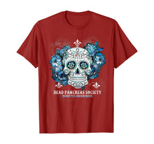 Load image into Gallery viewer, Dead Pancreas Society Diabetes Awareness Sugar Skull Gift T-Shirt

