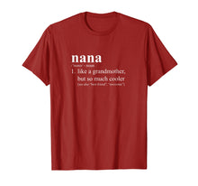 Load image into Gallery viewer, Nana Is Like a Grandmother, But So Much Cooler Gift T-Shirt
