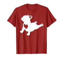 Load image into Gallery viewer, French bulldog yoga pose shirt with love heart frenchie gift
