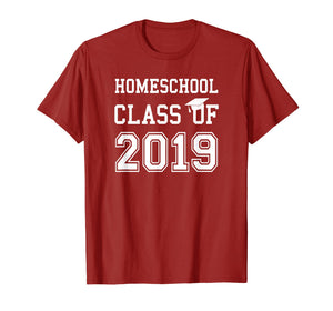 Homeschool Graduation Shirt Class of 2019 T Shirt Gift