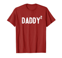 Load image into Gallery viewer, Mens Daddy to be of 2 kids - 2nd power squared Dad shirt
