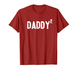 Mens Daddy to be of 2 kids - 2nd power squared Dad shirt