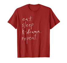 Load image into Gallery viewer, Eat Sleep Kdrama Repeat Korean KPop Fan Tshirt
