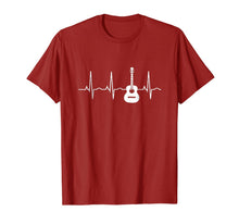 Load image into Gallery viewer, Acoustic Guitar Heartbeat Shirt - Guitar Musician T-Shirt
