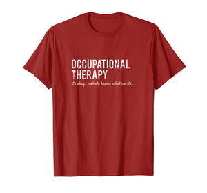 Funny Occupational Therapist Gifts- Nobody Knows Shirt