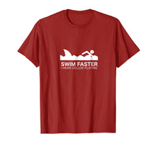 Load image into Gallery viewer, Swim Faster I Hear Cellos - Funny T-Shirt for Shark Fans
