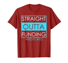 Load image into Gallery viewer, Straight Outta Funding Red for Ed T-Shirt Teacher
