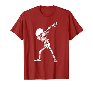 Dabbing Skeleton Shirt - Funny Halloween Dab Skull T-Shirt