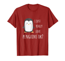 Load image into Gallery viewer, Penguin T-Shirt - I just really love penguins ok?
