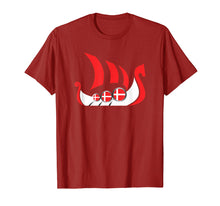 Load image into Gallery viewer, Denmark Viking Ship Shirt Danish Flag Dragon Boat T-Shirt
