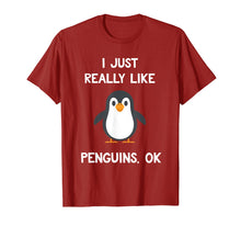 Load image into Gallery viewer, Funny Penguin T-Shirt | Cute Just Really Like Penguins Shirt
