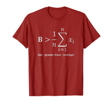 Load image into Gallery viewer, Math Shirt - Be greater than average

