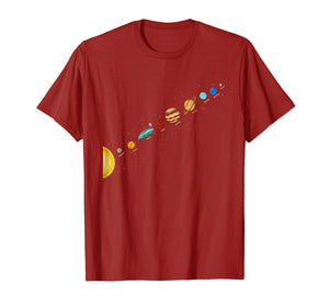 Flat Earth Believers Solar System View T-Shirt
