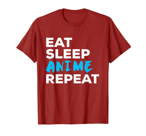 Funny Eat Sleep Anime Repeat T-Shirt Gift