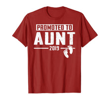Load image into Gallery viewer, Promoted To Aunt Est 2019 T-Shirt First Time New Mothers Day
