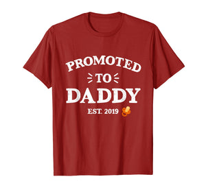 Mens pregnancy announcement for dad Promoted to Daddy 2019 Tshirt T-Shirt