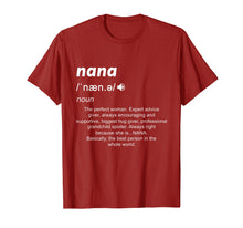 Load image into Gallery viewer, Definition Mama Nana Funny Birthday Mothers Day Gift Shirt
