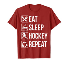 Load image into Gallery viewer, Funny Eat Sleep Hockey Repeat T-Shirt
