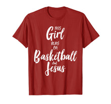 Load image into Gallery viewer, Basketball &amp; Jesus T Shirt: This Girl Runs On Christ Tee
