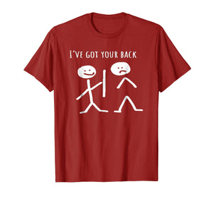 I Got Your Back Stick Figure Grafic Friendship TShirt