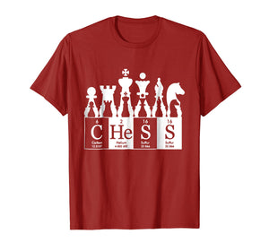 Chess sets periodic table elements t shirt gift for kids men