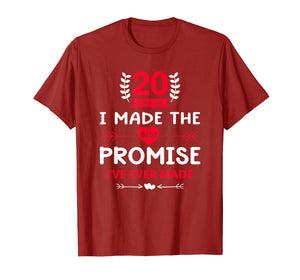 Cool 20th Wedding Anniversary Gift for Husband Wife T-Shirt