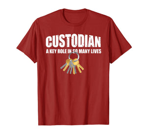 Fun Custodian Keys T Shirt, Janitor Appreciation Gift