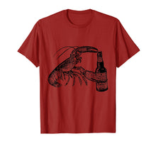 Load image into Gallery viewer, Beer Drinking Lobster Funny Craft Beer T-Shirt
