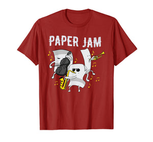 Funny Office Paper Music Jam Pun T-Shirt Cute Tee