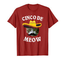 Load image into Gallery viewer, Cinco de Meow T-Shirt Funny Cinco de Mayo Shirts

